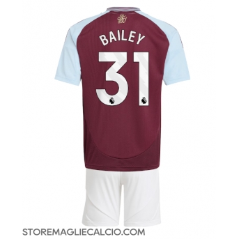 Aston Villa Leon Bailey #31 Maglia Gara Casa Repliche 2024-25 Bambino